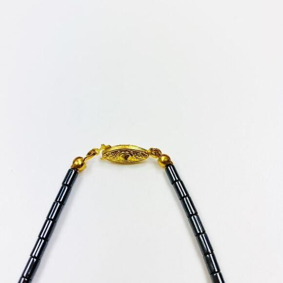 Fashion Charcoal Gold Beaded Set A Necklaces Lot of 2 - Picture 4 of 5